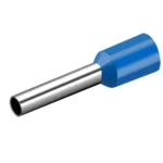 Terminal tubular sobremoldeado simple azul 14AWG E2510
