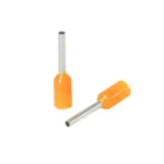 Terminal tubular sobremoldeado simple naranja 22AWG E0508