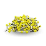 Terminal tubular sobremoldeado simple amarillo 16AWG E1510