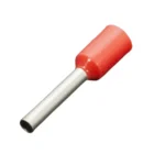 Terminal tubular sobremoldeado simple rojo 18AWG E1010