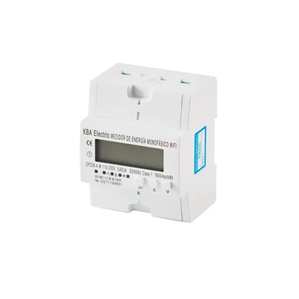 Medidor monofasico smart wifi tipo riel din KBA
