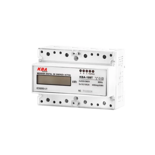 Medidor riel din trifasico digital energia activa KBA-109T KBA