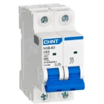 Interruptor termomagnetico riel din 2x40 amp 6kA curva C NXB-63 2P C40 CHINT