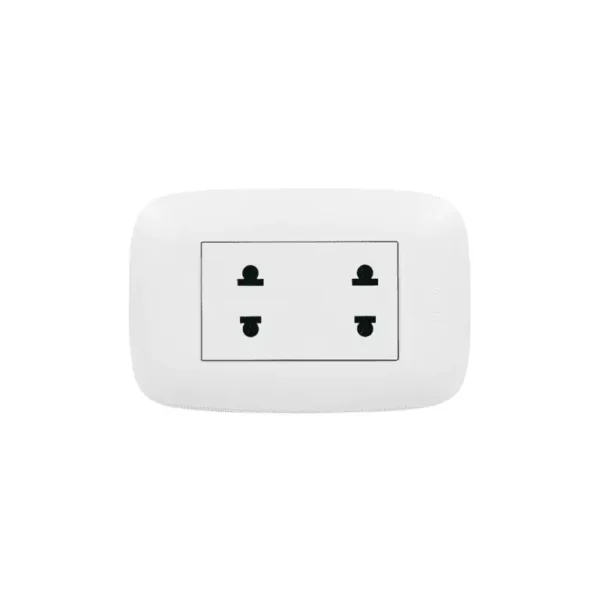 Tomacorriente Universal Doble 2P AP1212 domino sencia Bticino