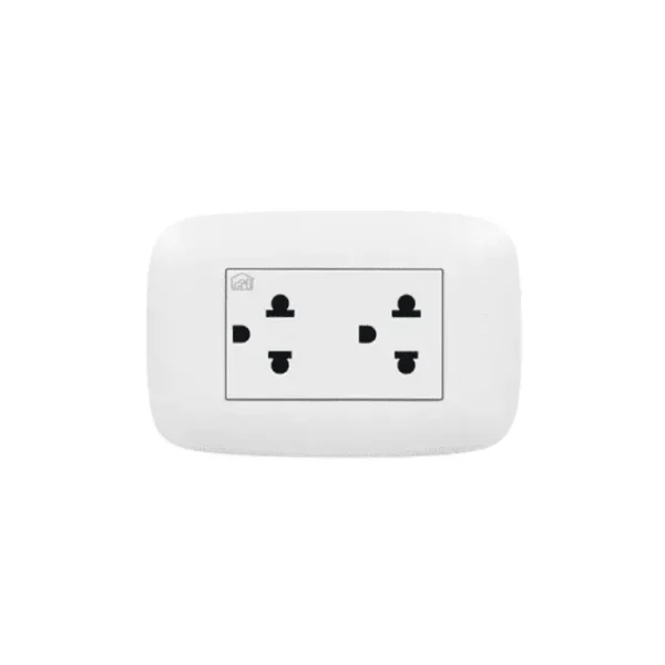 Tomacorriente Doble 2P+T AP1222 Domino sencia Bticino
