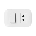 Toma mixta AP1230 Interruptor+Tomacorriente Universal 10A 250V AP1230 domino sencia Bticino