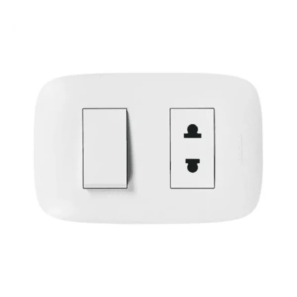 Toma mixta Interruptor+Tomacorriente Universal 10A 250V AP1230 domino sencia Bticino