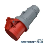 TOMA AEREA 16AMP 3P+T 415V ROJO 6H IP44 3406 POWERTOP PLUS MENNEKES