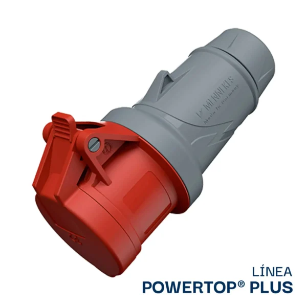 TOMA AEREA 32AMP 3P+T 415V ROJO 6H IP44 3415 POWERTOP PLUS MENNEKES