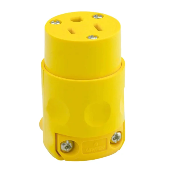 CONECTOR AEREO 15A 125V L/T PVC 515CV AMARILLO LEVITON