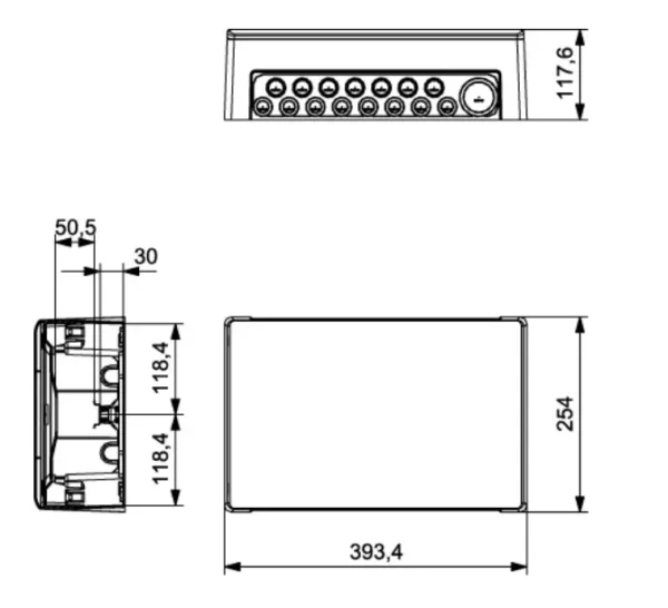 TABLERO DE PVC 18 POLOS IP40 GPS18PT LSOH RIEL DIN ADOSABLE IDE - Imagen 3