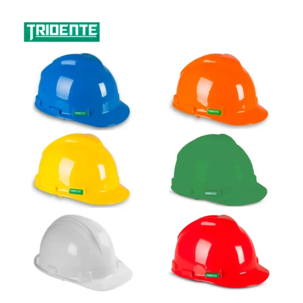 CASCO TIPO JOCKEY 4 PUNTAS SUSPENSION NYLON C/RACHET C/AZUL TRIDENTE - Imagen 2