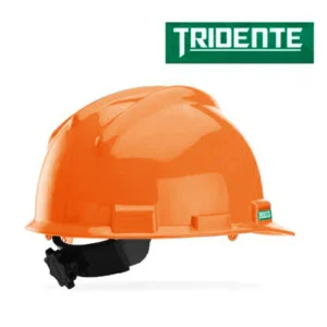 CASCO TIPO JOCKEY 4 PUNTAS SUSPENSION NYLON C/RACHET C/NARANJA TRIDENTE