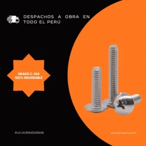 Tornillos Stove Bolt de Acero Inoxidable 304