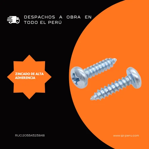 Tornillos Autorroscantes Zincados Cabeza Pan (C/Pan) - Medidas Completas 1 Tornillos Autorroscantes Zincados Cabeza Pan (C/Pan)