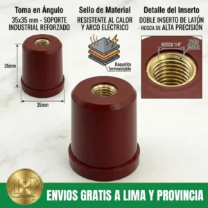 Aislador de Baquelita 05/500 (35x35 mm)