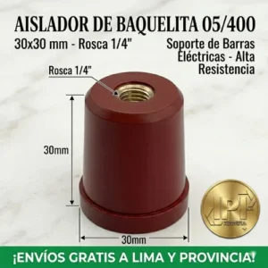 Aislador de Baquelita 05/400 (30x30 mm)