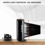Stretch Film Negro Industrial 12" (30cm) - Rollos de 1kg