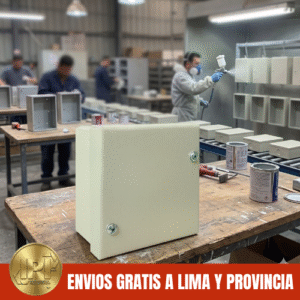 Caja de pase de acero galvanizado hermética 100x100x50mm