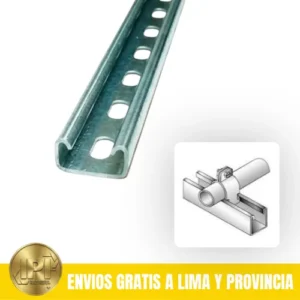 Riel Unistrut Ranurado Bajo 41x21 mm x 3mt