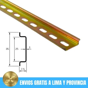 Riel DIN Simétrico 7.5x35 mm x 2mt Tropicalizado